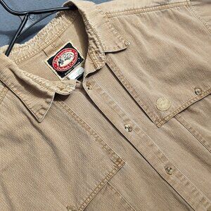 The Australian Outback Collection Shirt Men's L Brown Cotton Long Sleeve Button